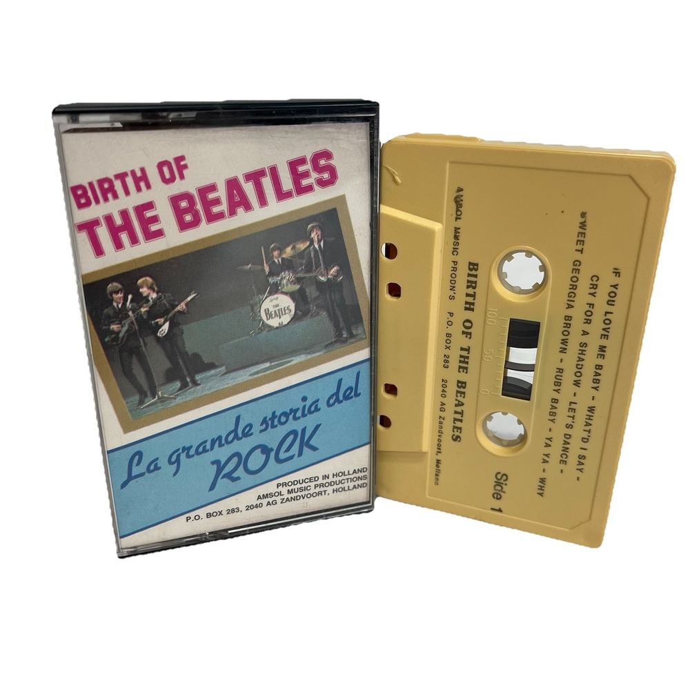 The Beatles Birth Of The Beatles Cassette Tape Made‎ In Holland Amsol Music